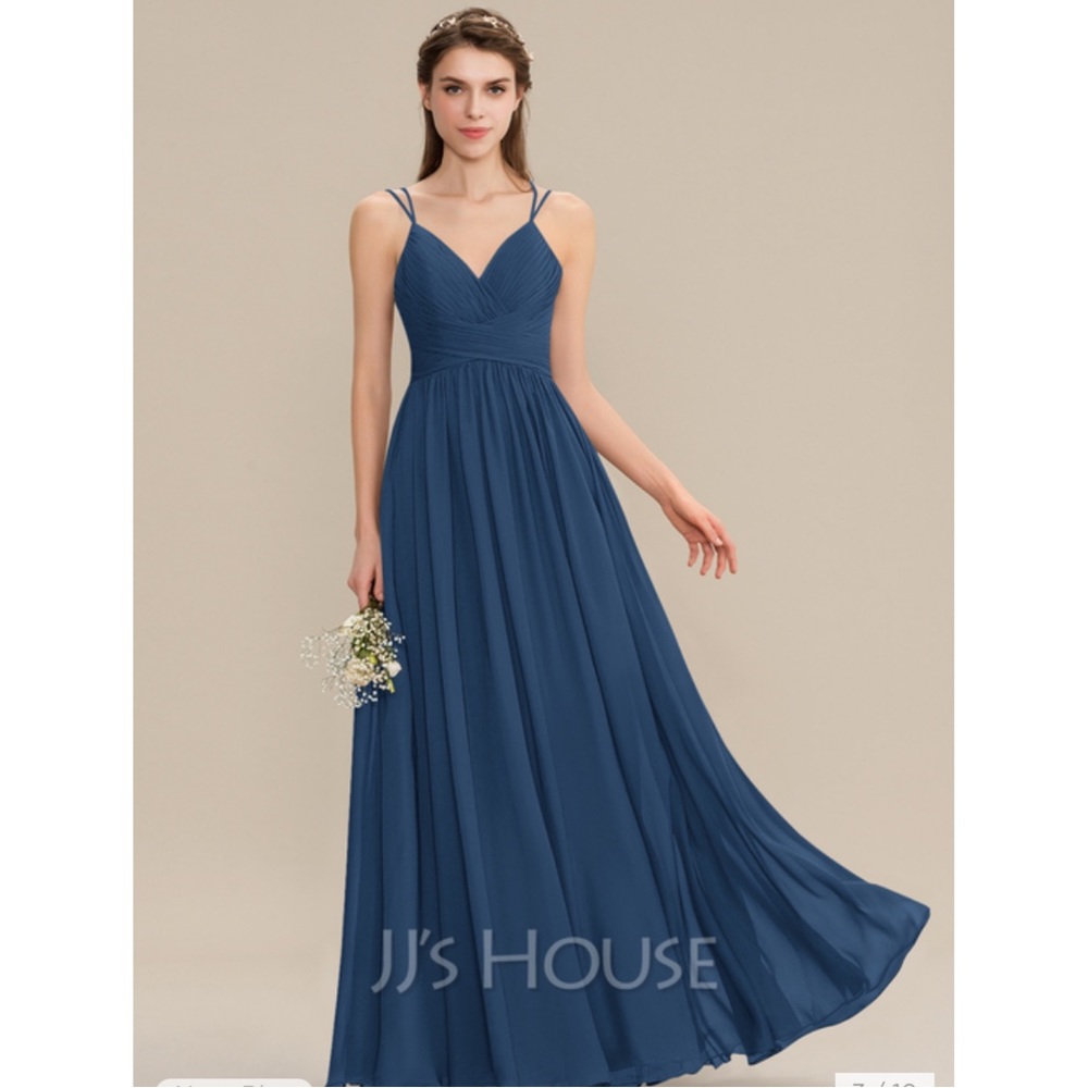 JJ’s House Navy Floor Length Bridesmaid Dress